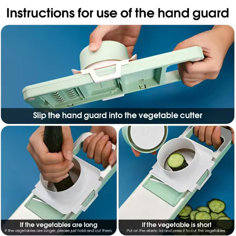 MULTIFUNCTIONAL MANUAL KITCHEN CUTTER FOOD CHOPPERS STAINLESS STEEL SHREDDER GRATER